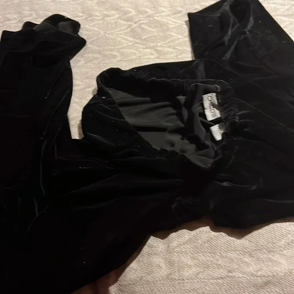 Chico’s black Velvet Pants  Sz 1 - Picture 5 of 5